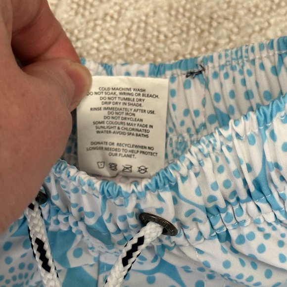 Snapper Rock Blue White Pattern Swim Shorts Trunks 3/6M - Picture 4 of 7